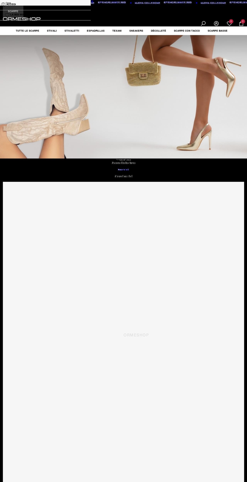 Halo Shopify theme site example ormeshop.it