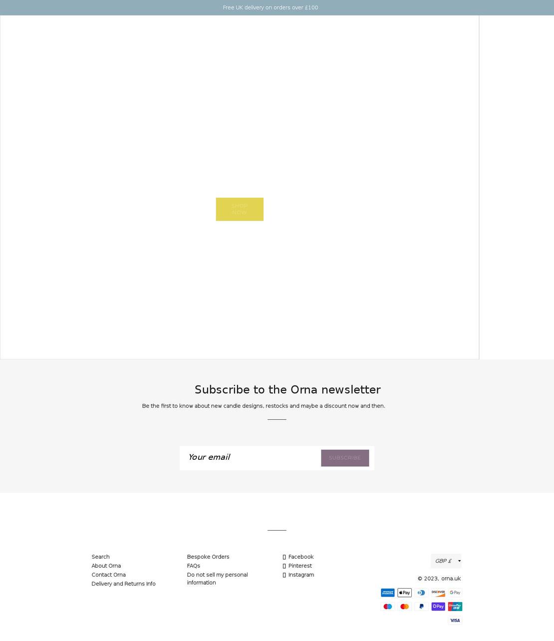 orna.uk shopify website screenshot