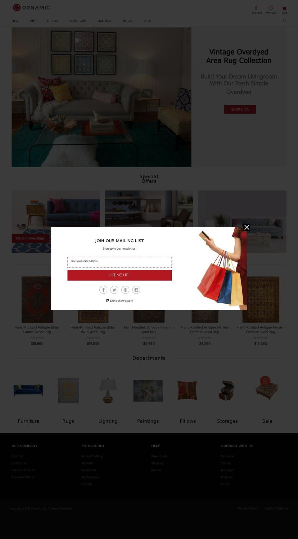 ornamic.com shopify website screenshot