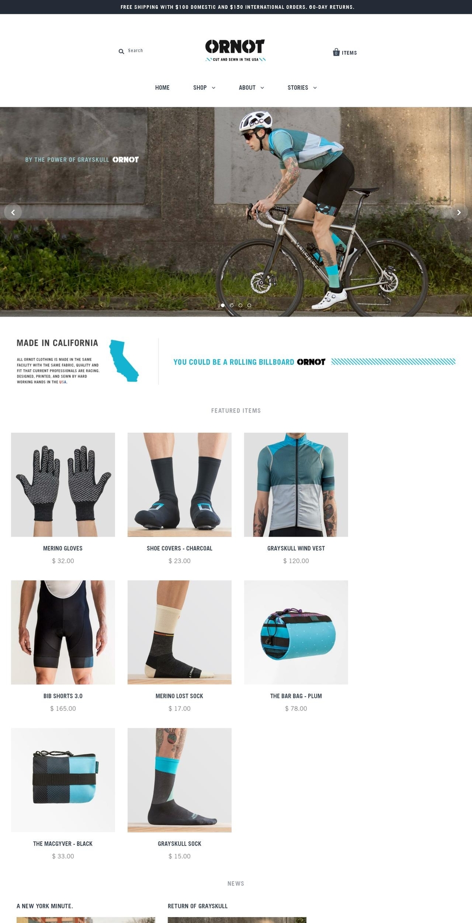 ornotbike.com shopify website screenshot