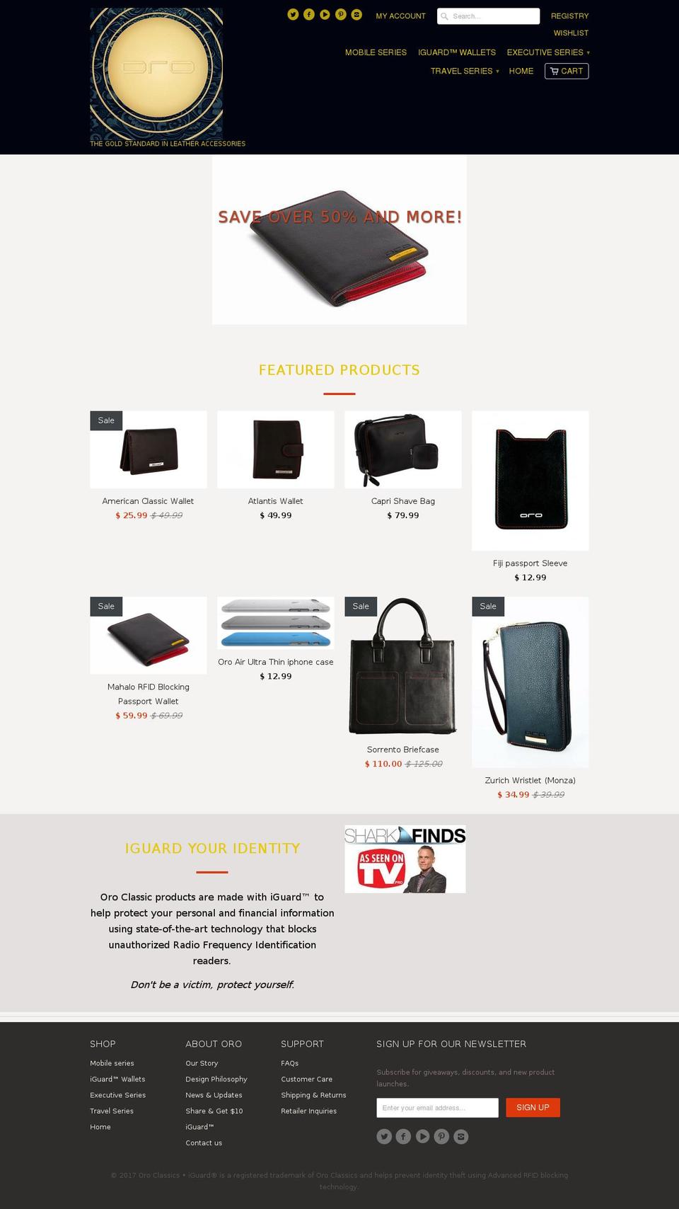 oro-classics.com shopify website screenshot