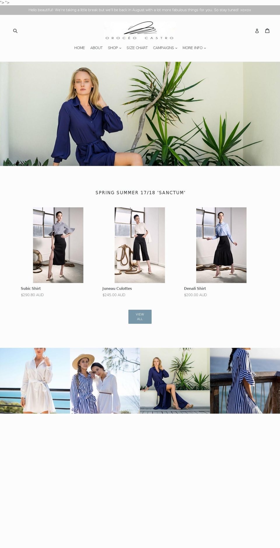 orocastro.com — Shopify storefront screenshot