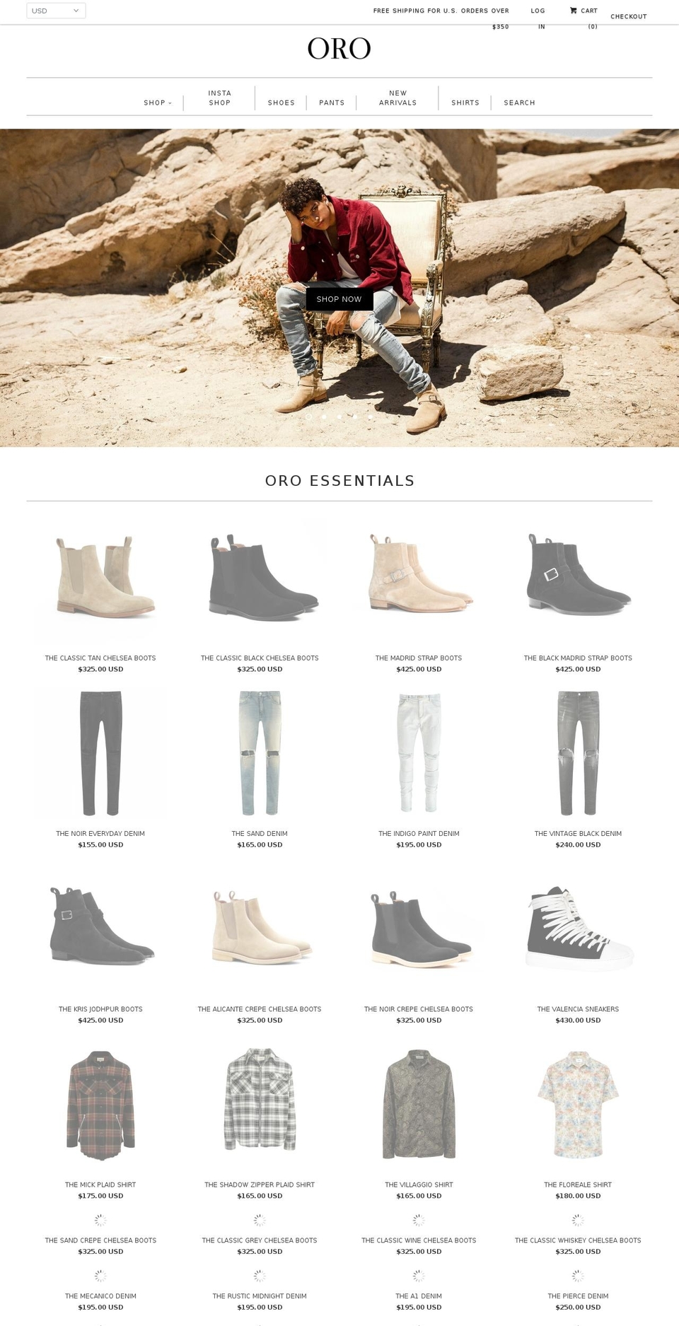 orolosangeles.net shopify website screenshot