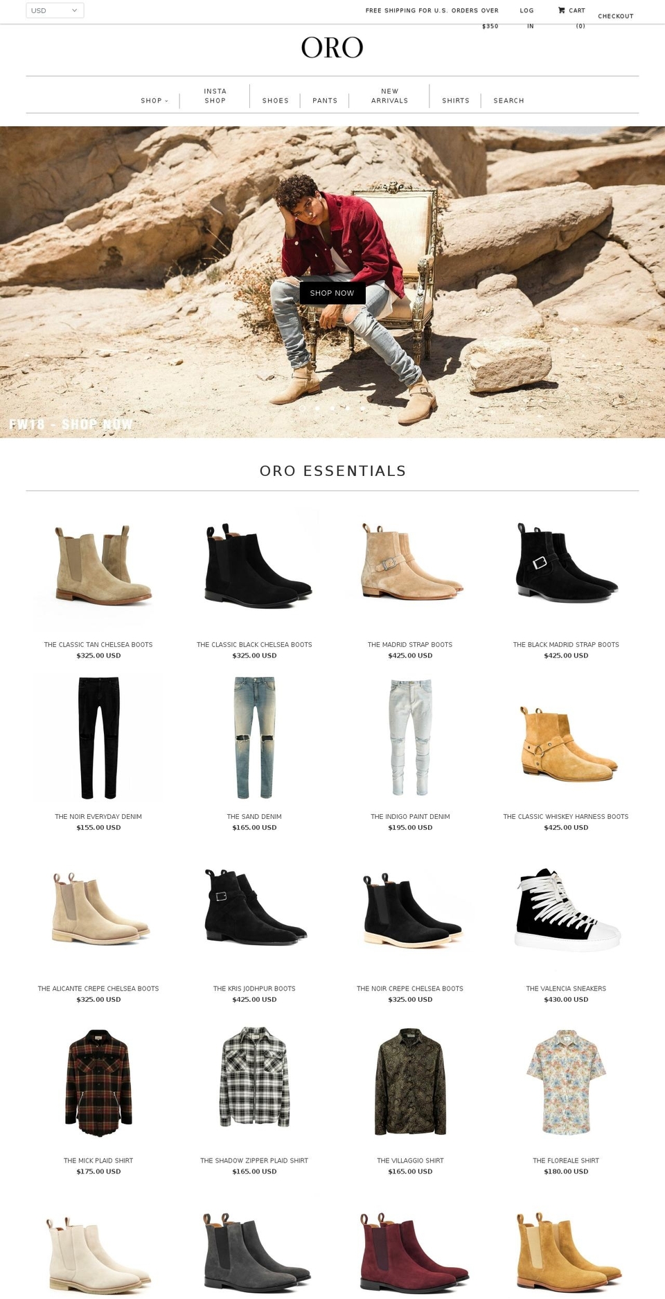 orolosangeles.org shopify website screenshot