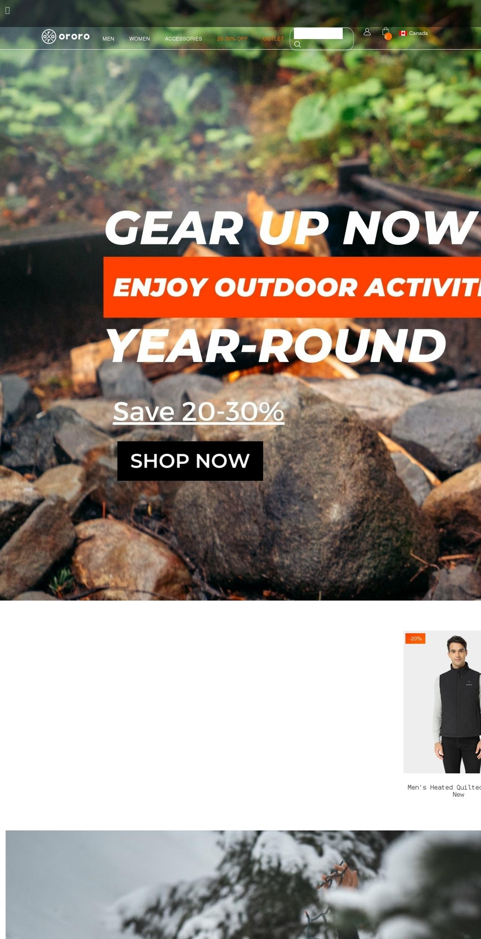 ororowear.ca shopify website screenshot