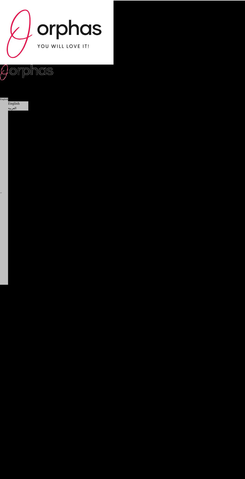 orphas.com shopify website screenshot