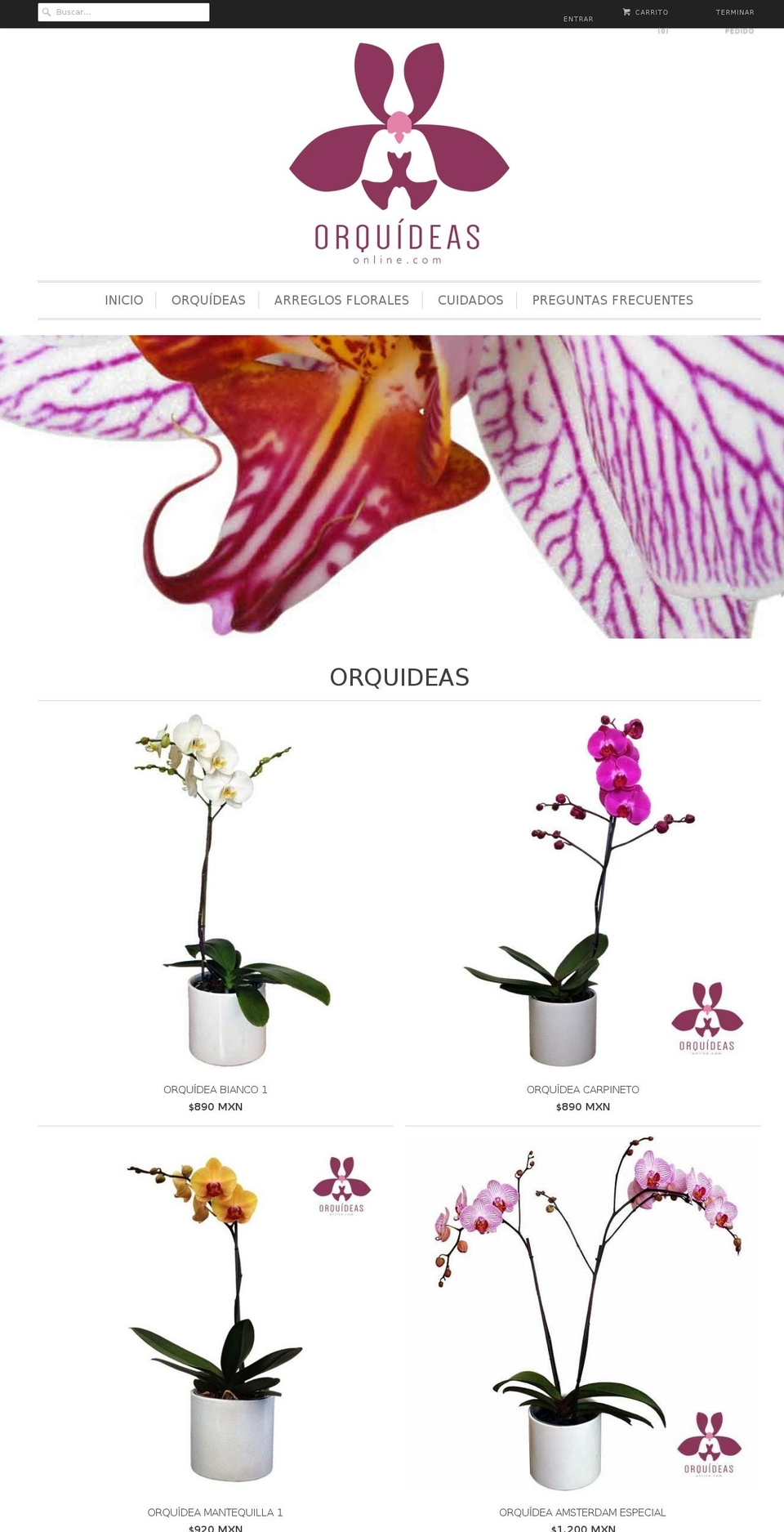 orquideasonline.com shopify website screenshot