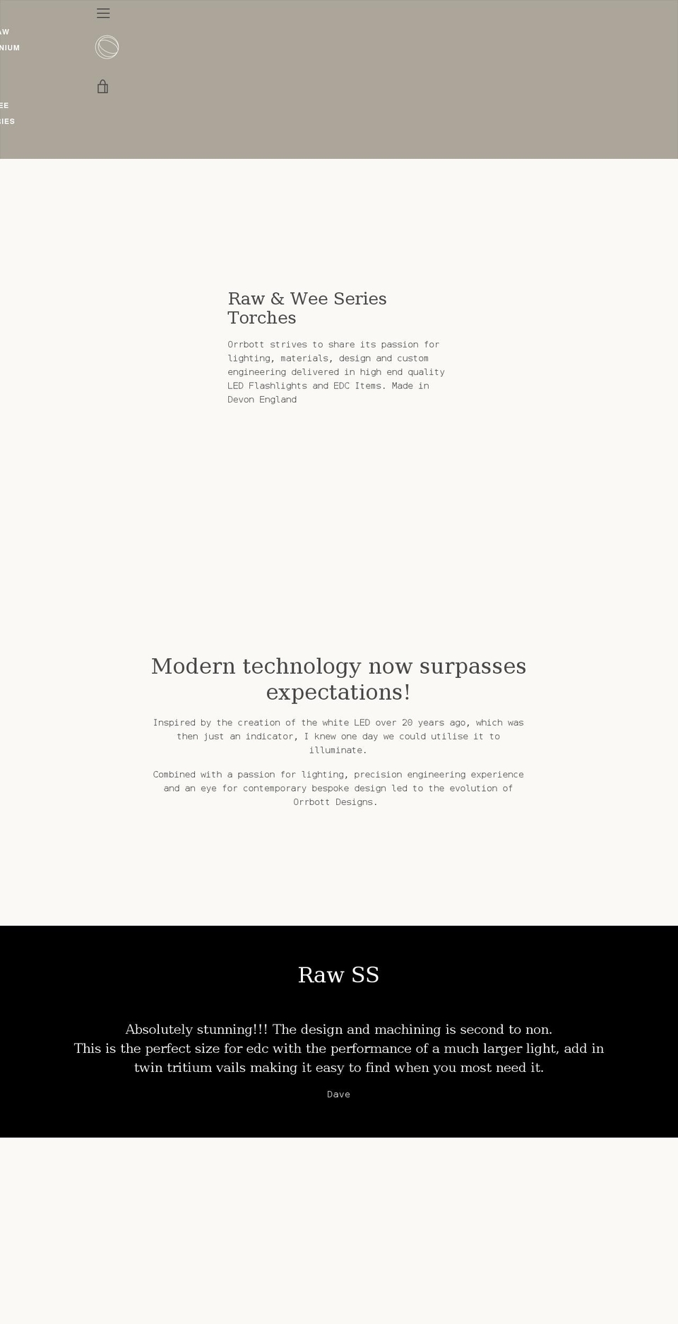 orrbott.com shopify website screenshot