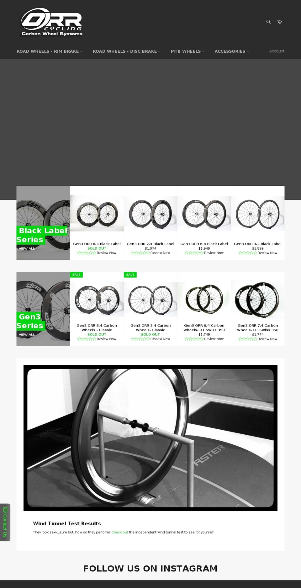 orrcycling.com shopify website screenshot
