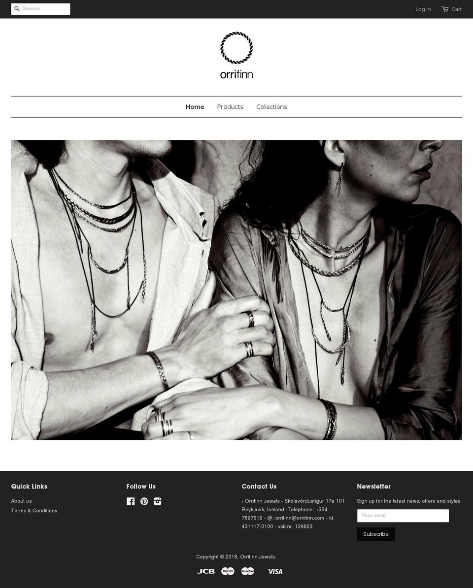 orrifinn.com shopify website screenshot