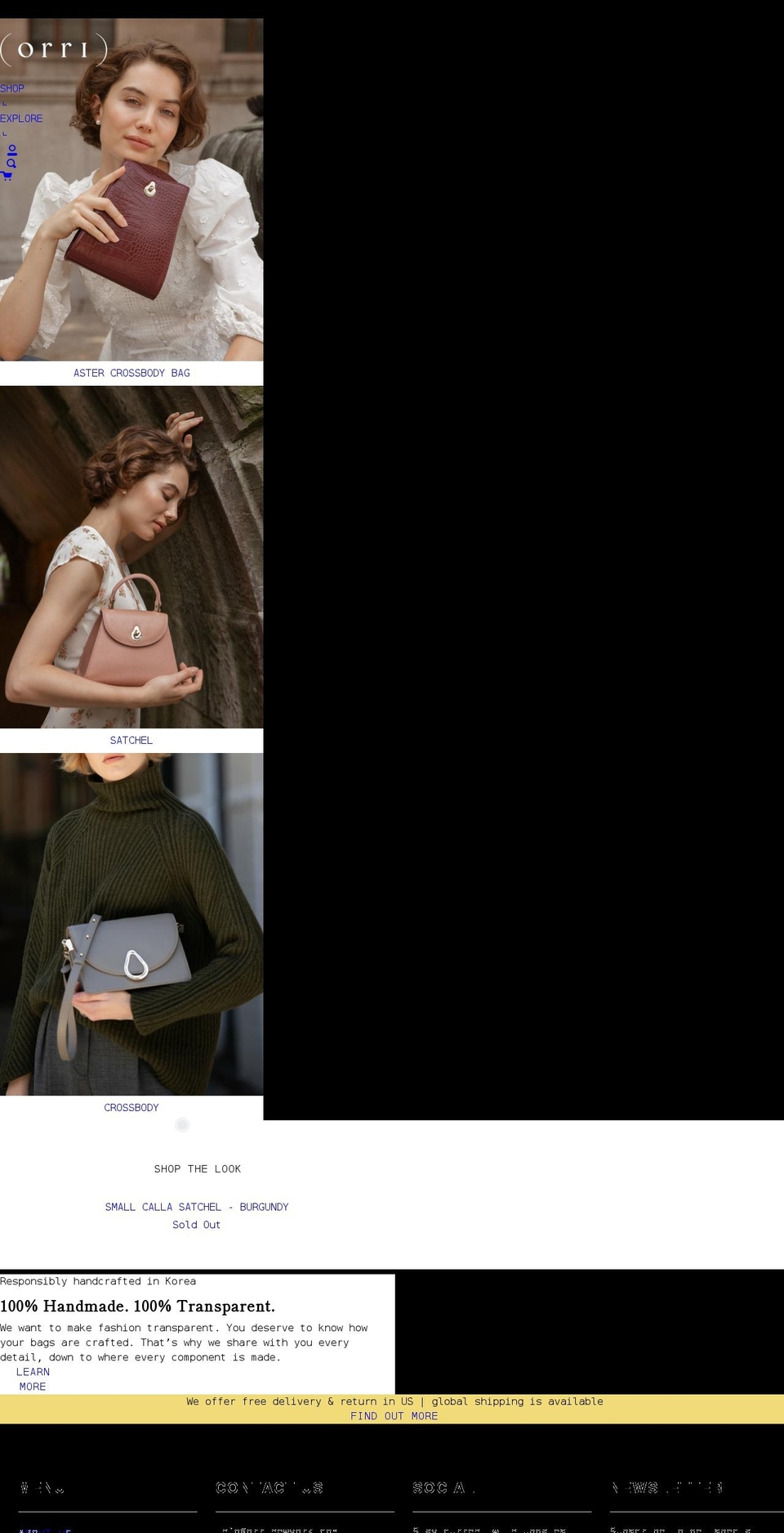 orrinewyork.com shopify website screenshot