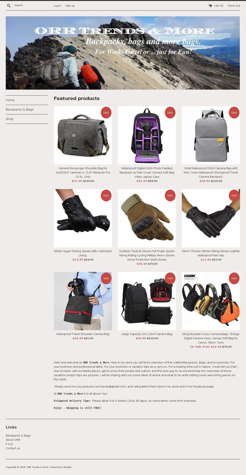 orrtrends.com — Shopify storefront screenshot
