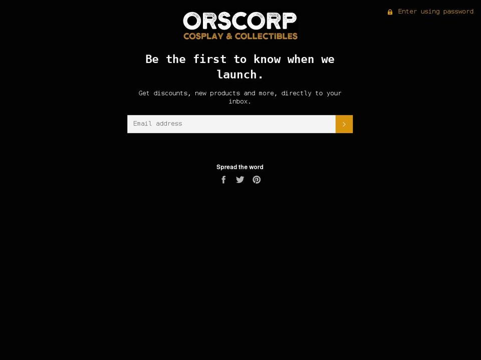 orscorp.co.nz shopify website screenshot