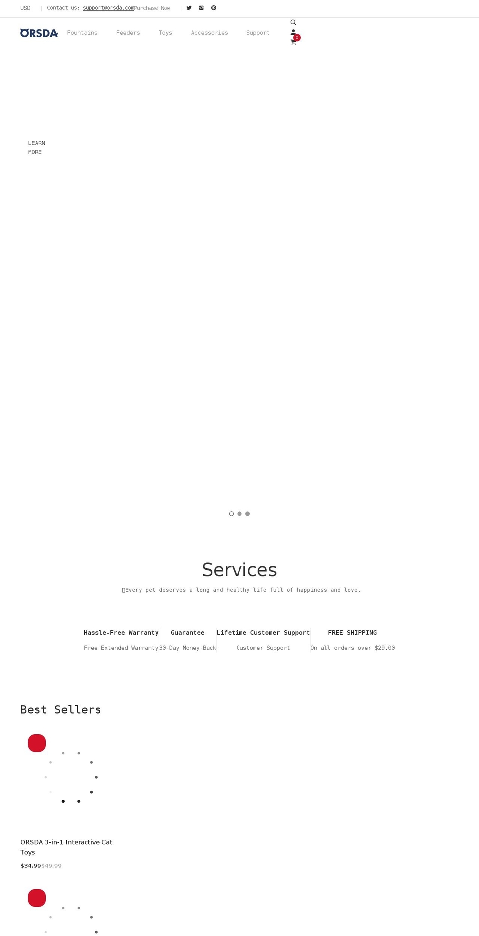 orsda.com shopify website screenshot