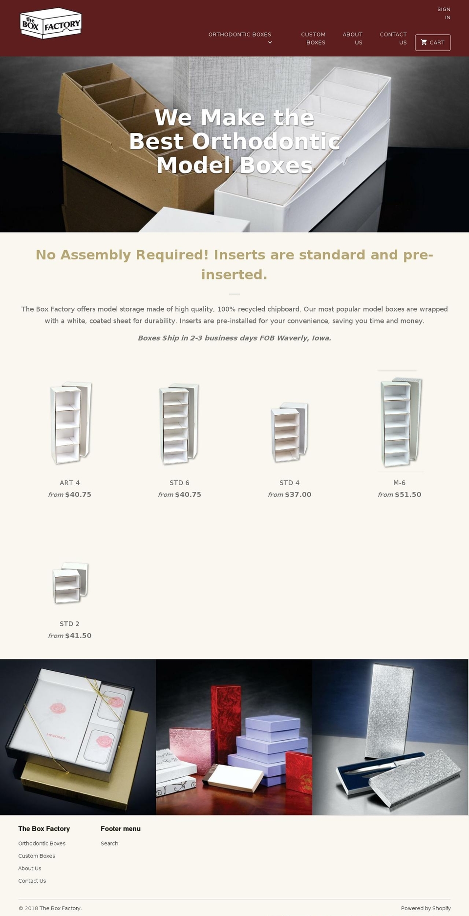 orthoboxes.com — Shopify storefront screenshot