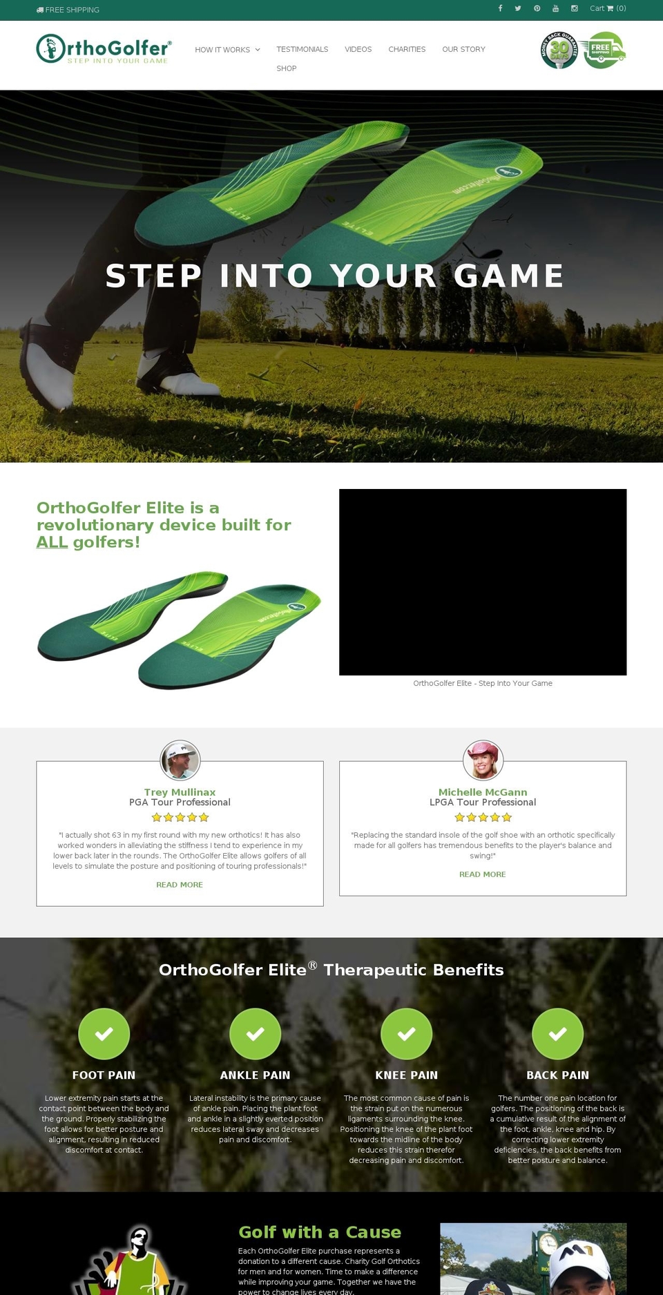 QUEEN Shopify theme site example orthogolfer.com
