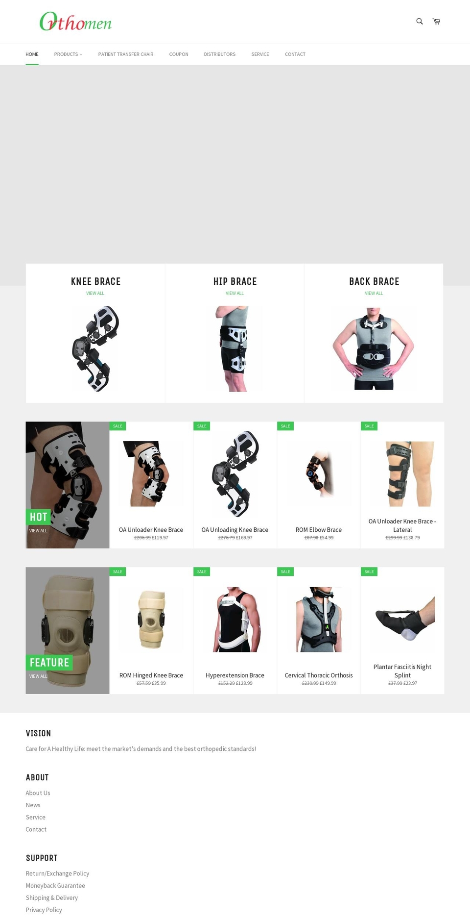 orthomen.co.uk shopify website screenshot