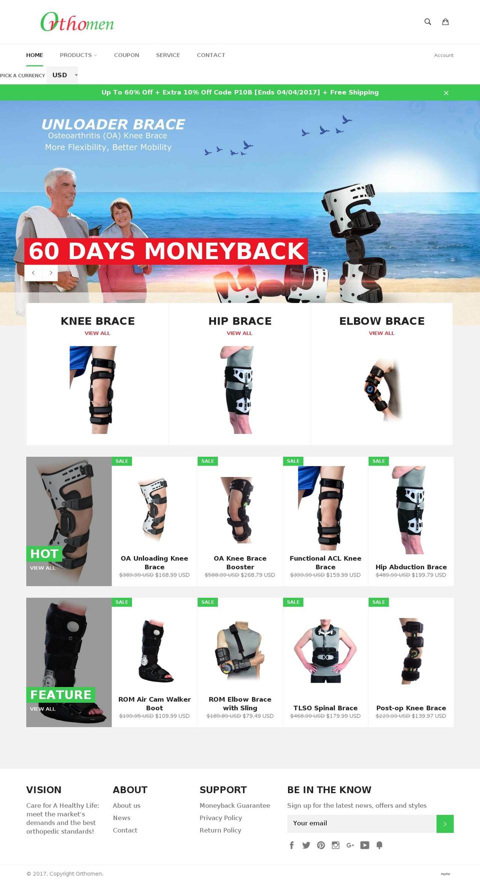 orthomen.com shopify website screenshot