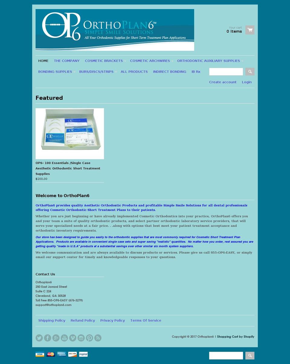 orthoplan6.com shopify website screenshot