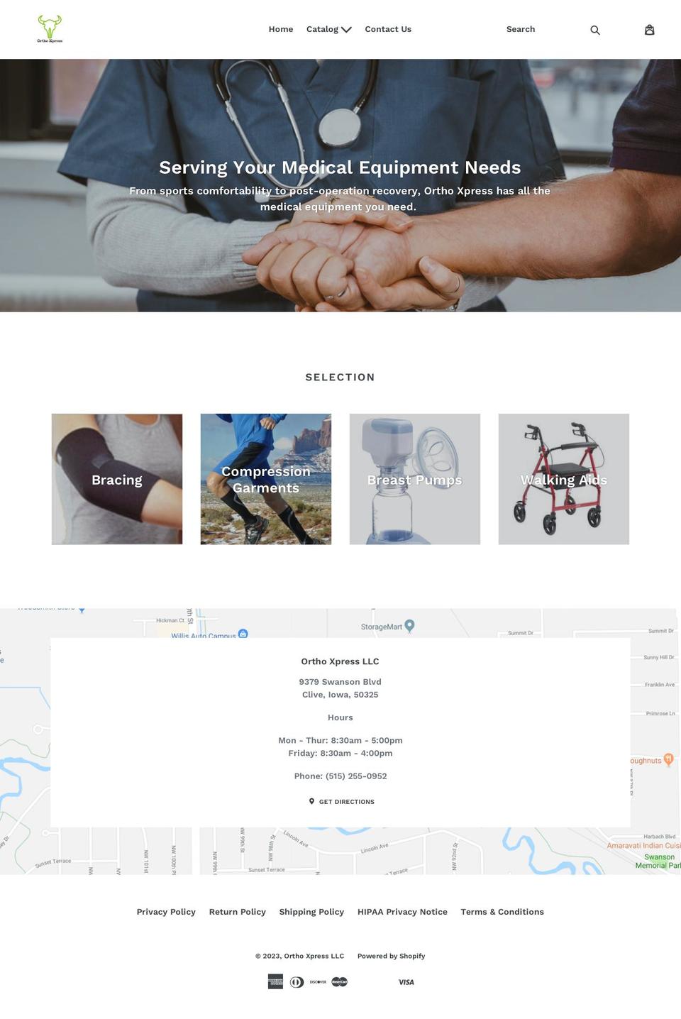 orthoxpressllc.com shopify website screenshot