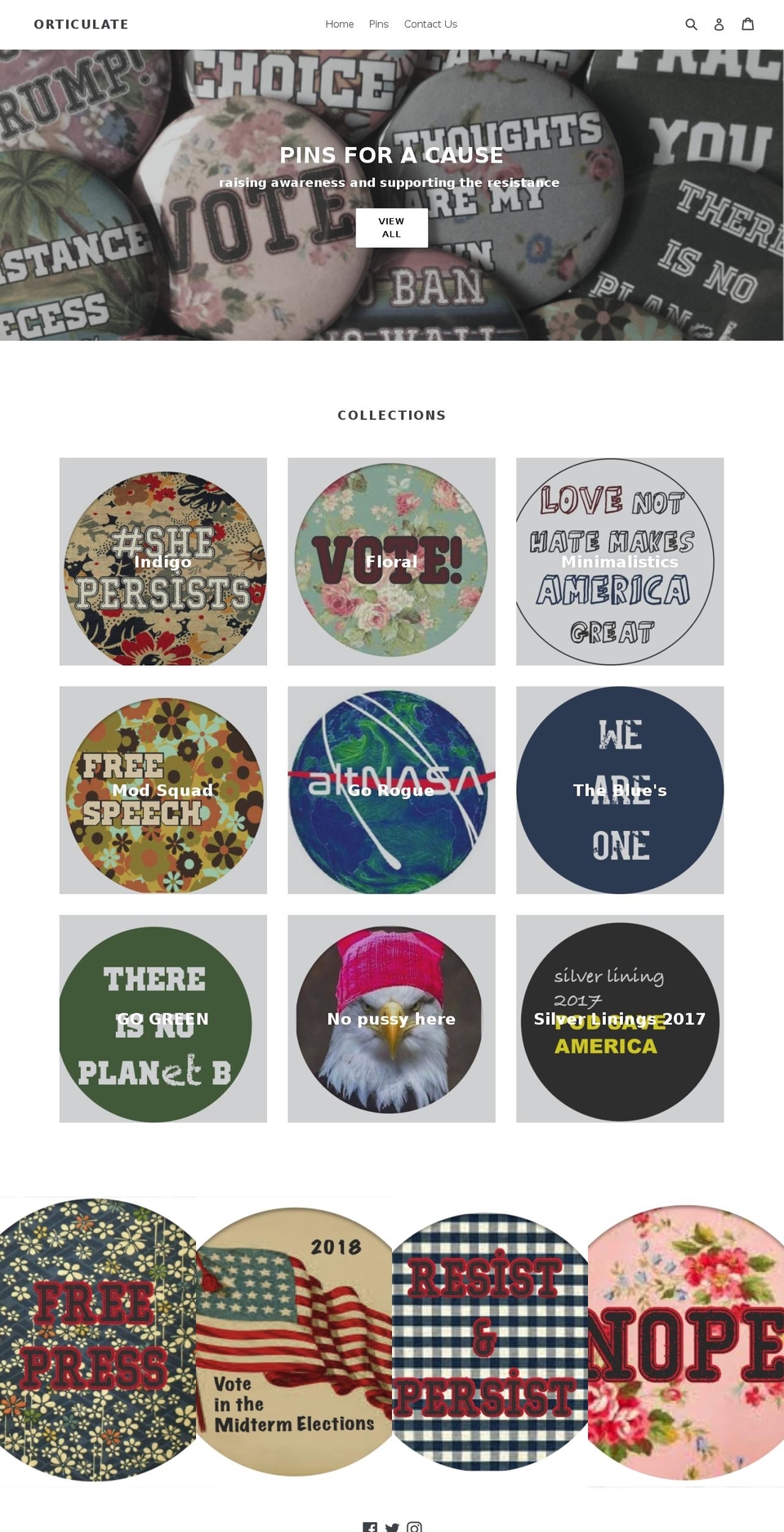 orticulate.com — Shopify storefront screenshot