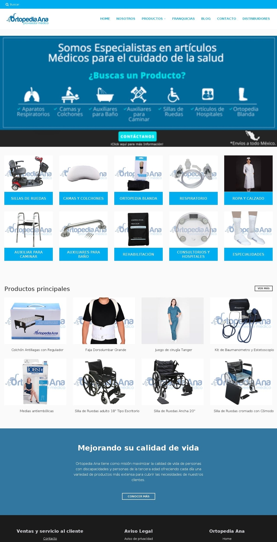 ortopediaana.com — Shopify storefront screenshot