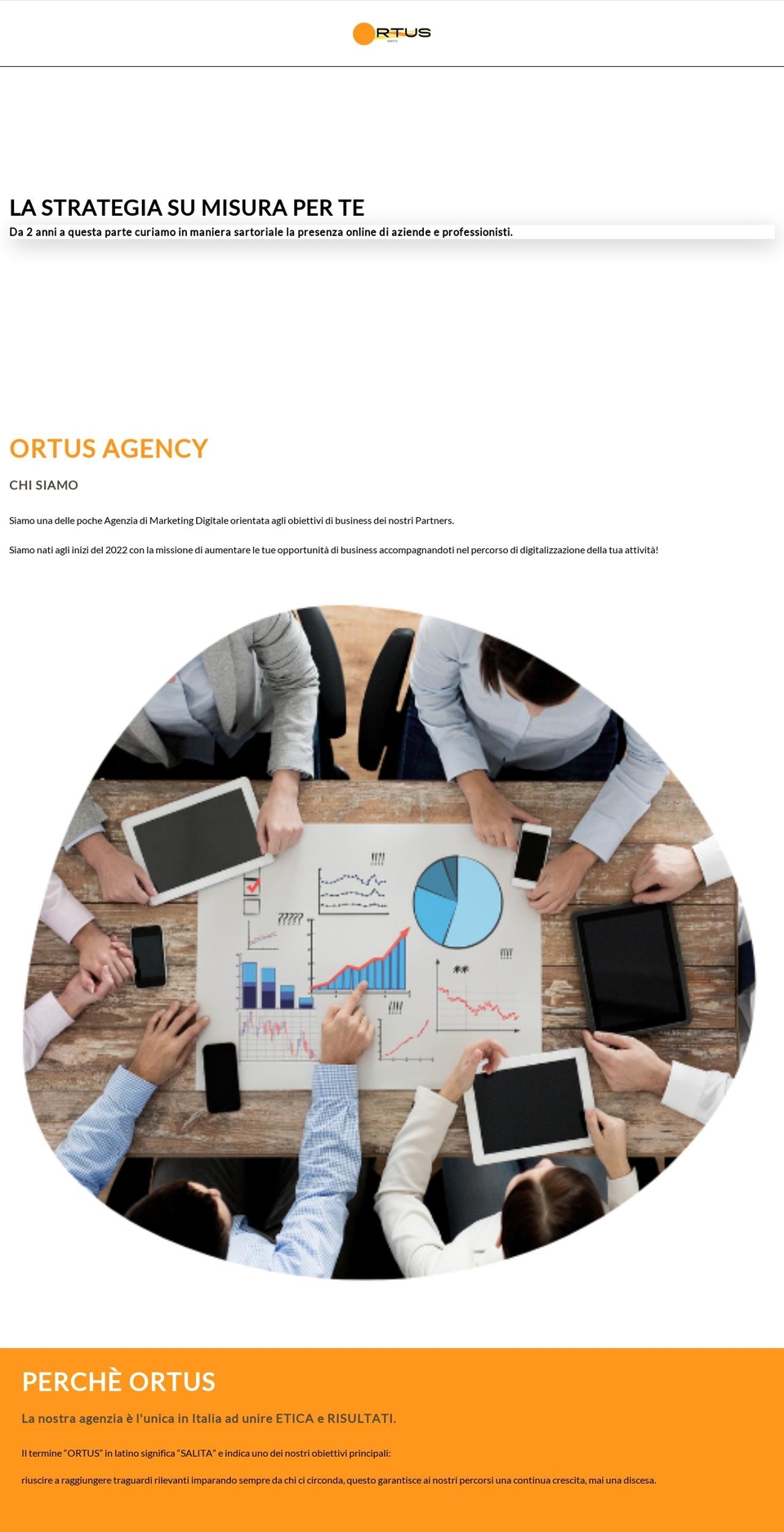 ortusagency.com shopify website screenshot