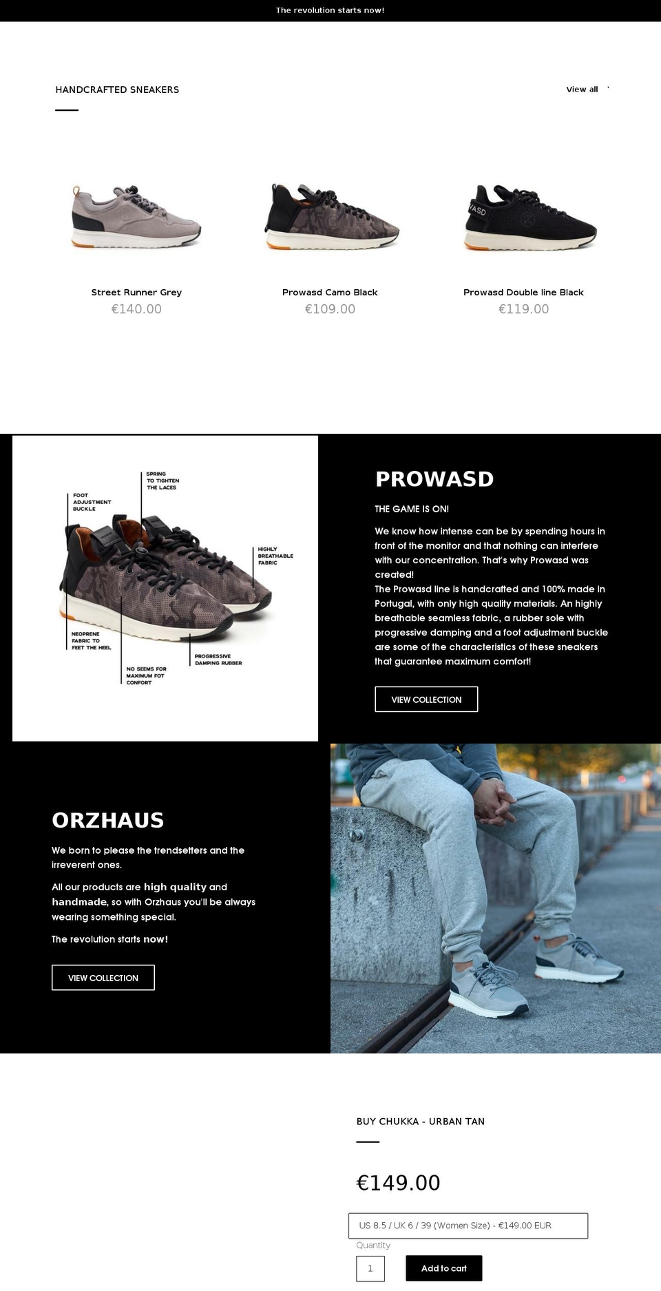 orzhaus.com shopify website screenshot