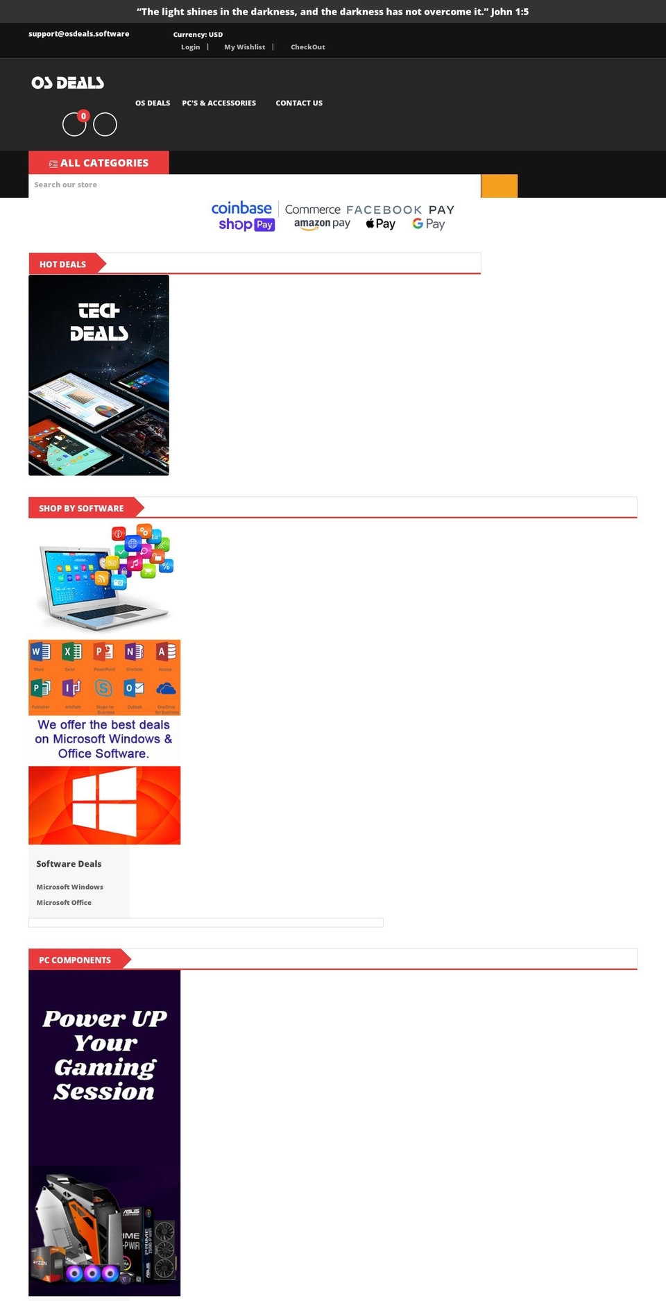 os.deals shopify website screenshot