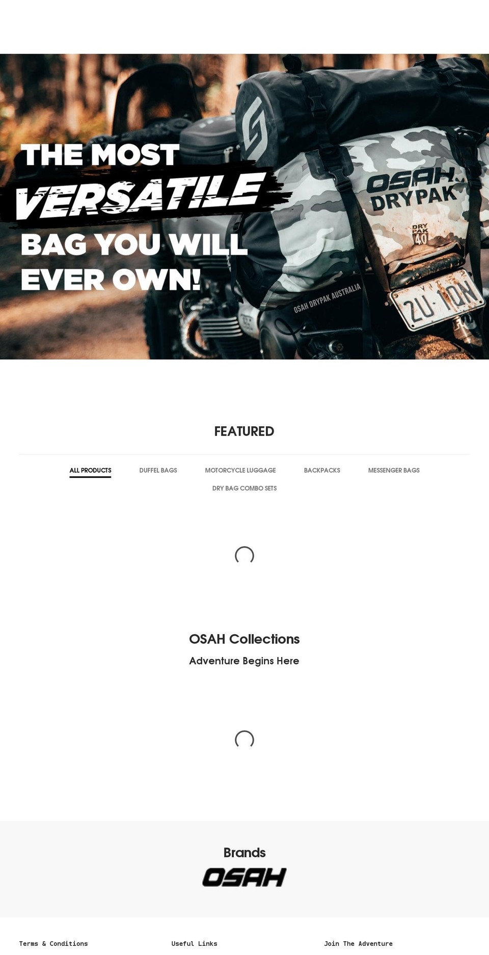 osahdrypaks.com.au shopify website screenshot
