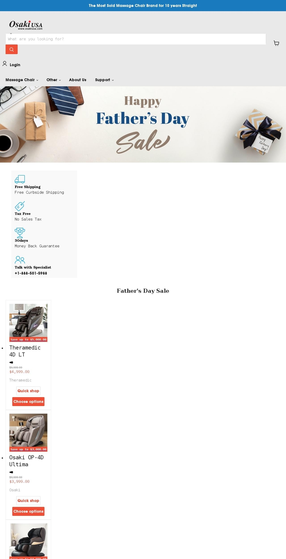 osakiusa.com shopify website screenshot