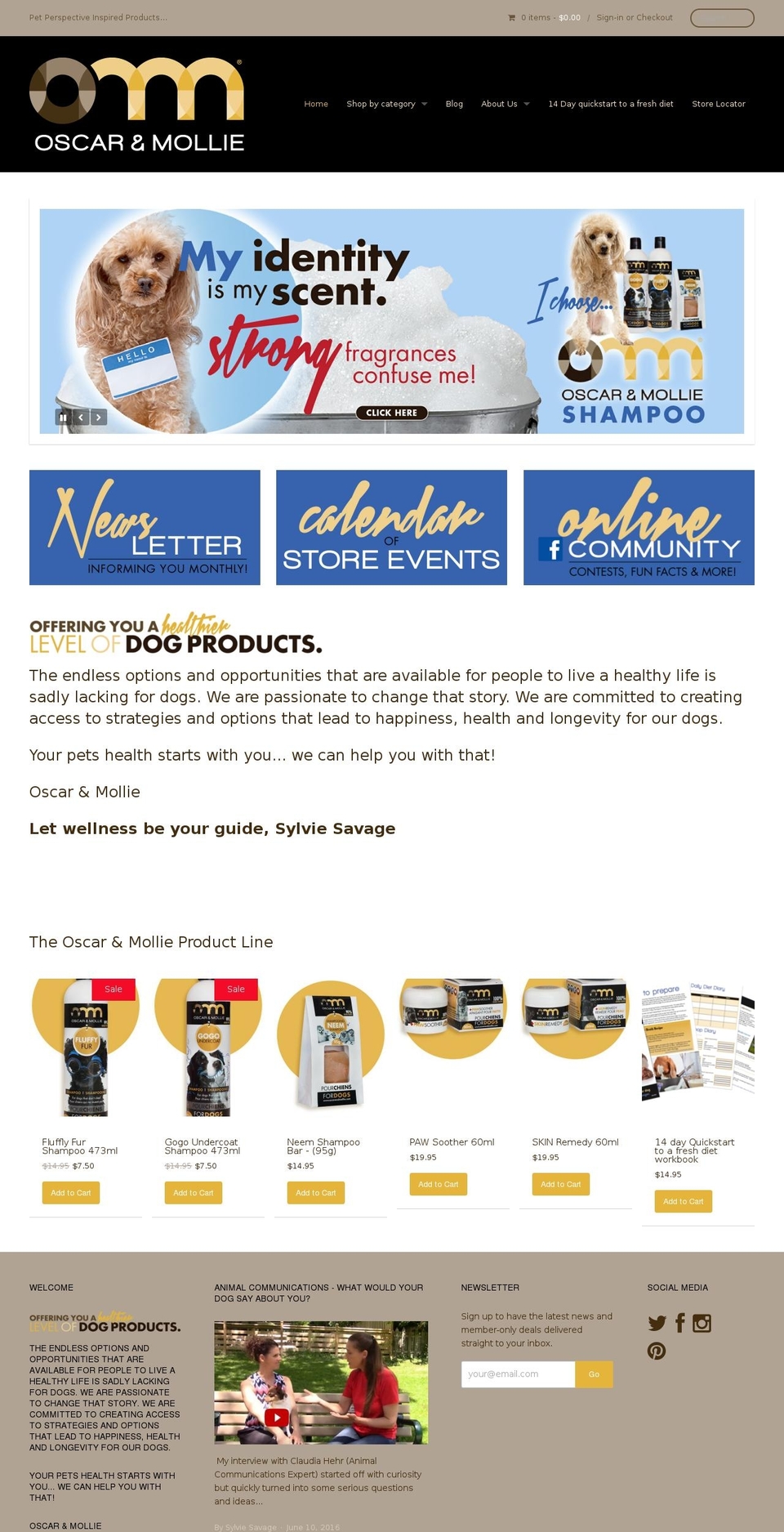 oscarandmollie.com shopify website screenshot