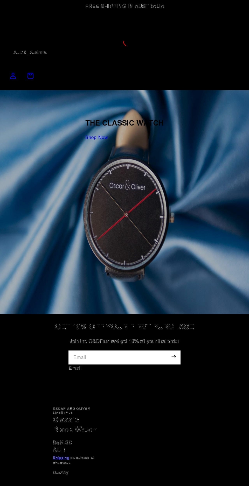 oscarandoliver.com.au shopify website screenshot