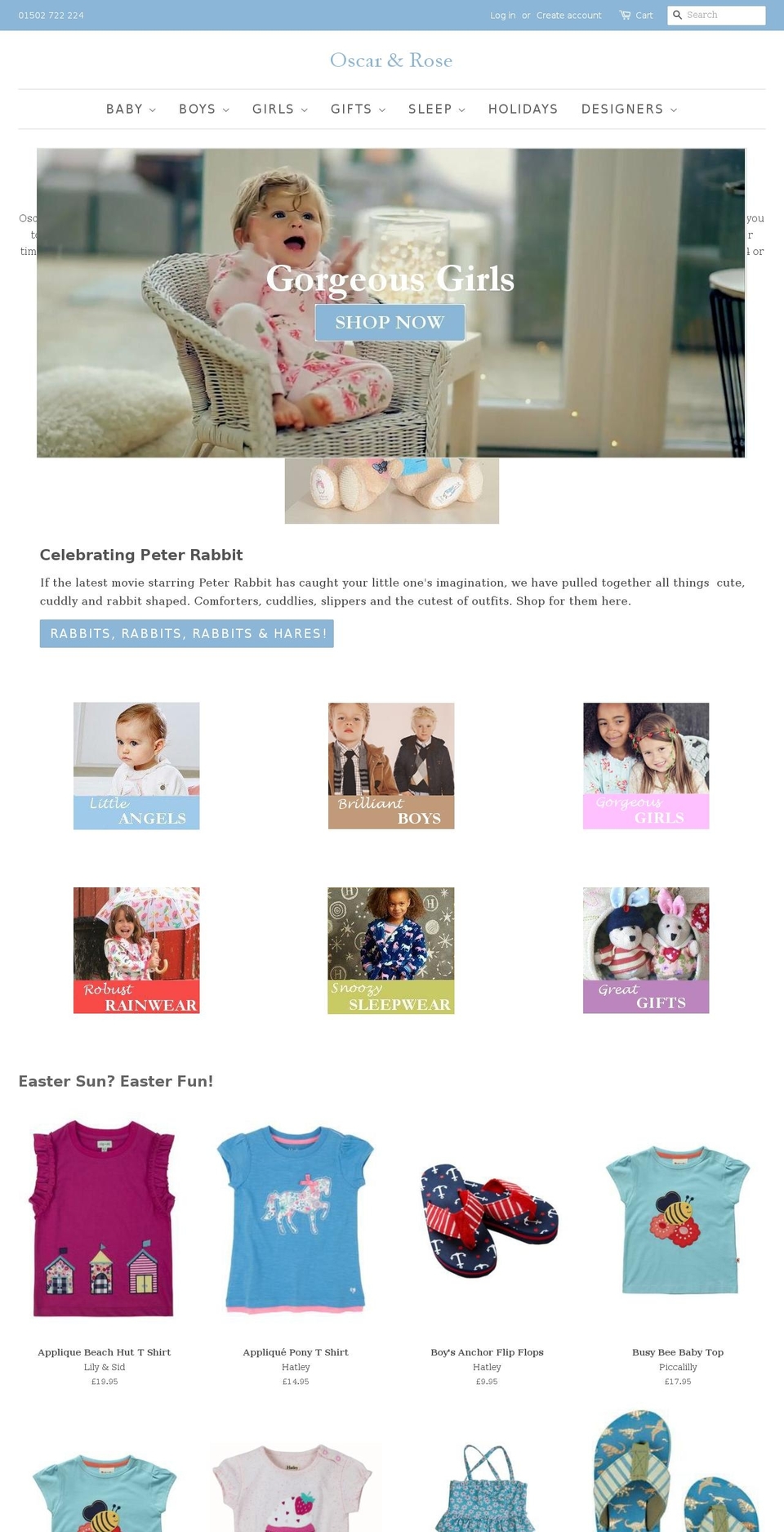 oscarandrose.com shopify website screenshot