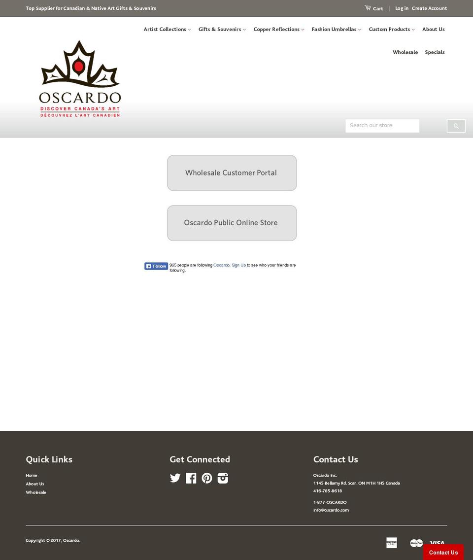 oscardo.com shopify website screenshot