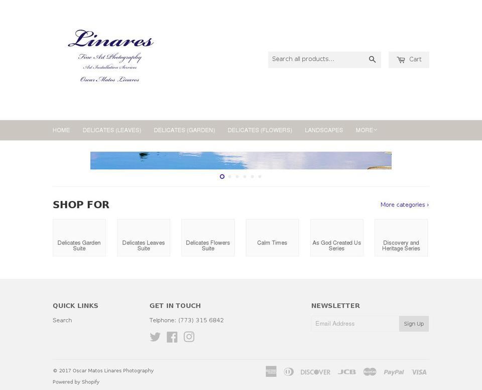 oscarmatoslinaresphotography.com shopify website screenshot