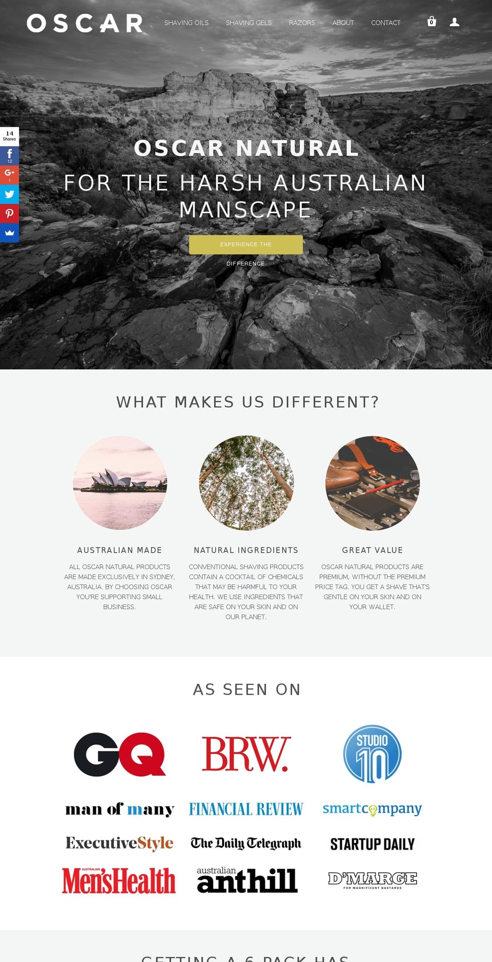 oscarnatural.com shopify website screenshot