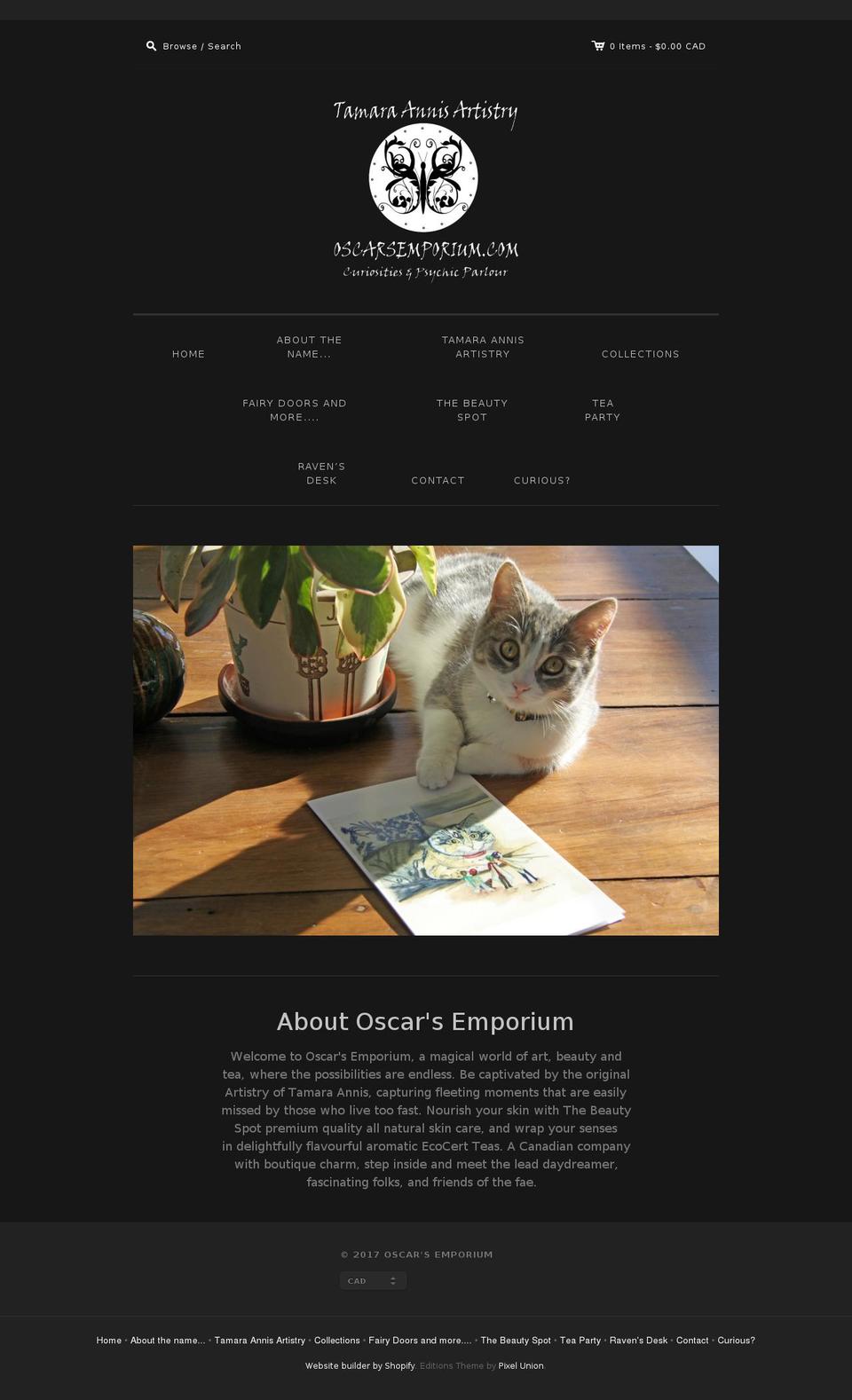 oscarsemporium.com shopify website screenshot