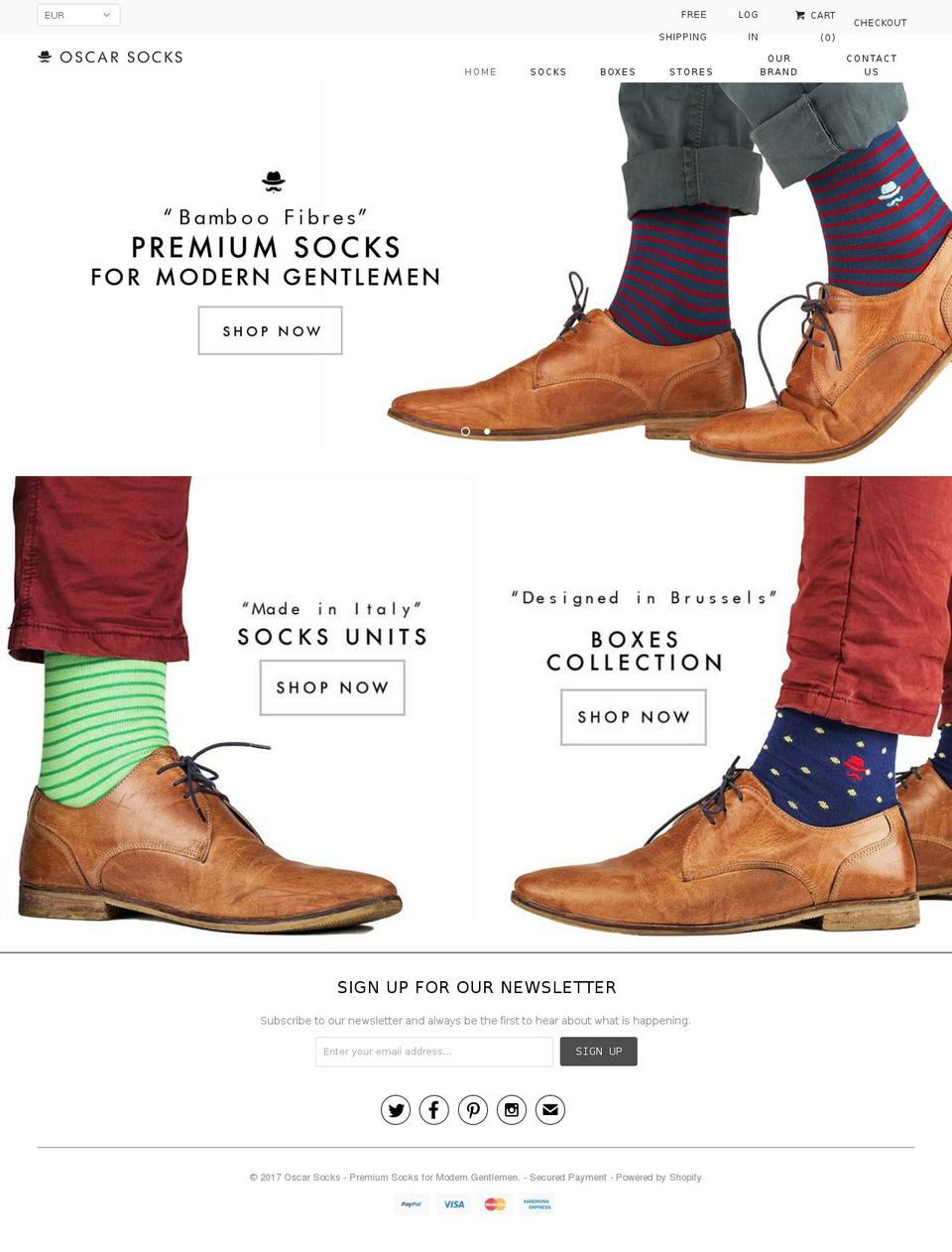 oscarsocks.com shopify website screenshot