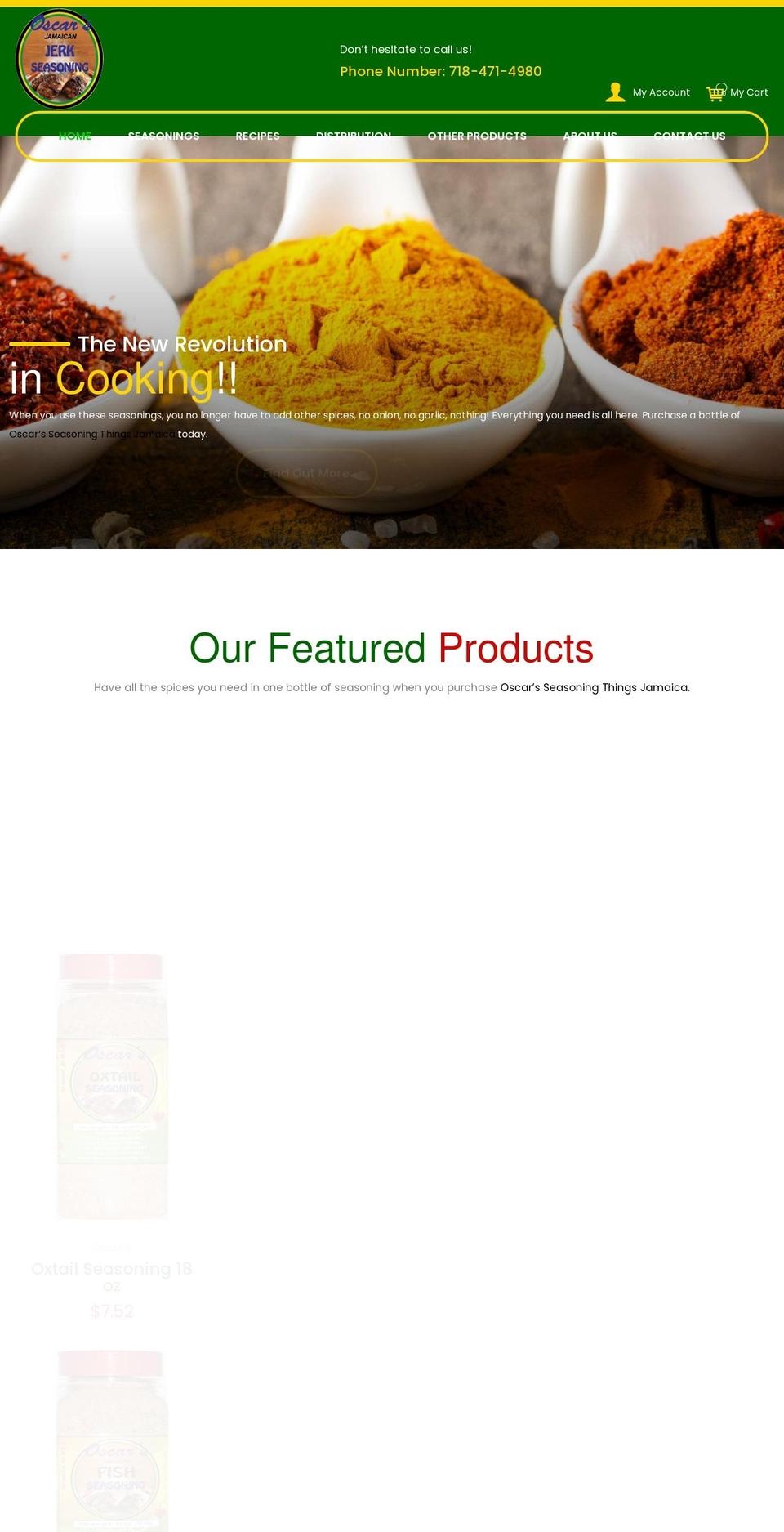 oscarsseasoning.com shopify website screenshot