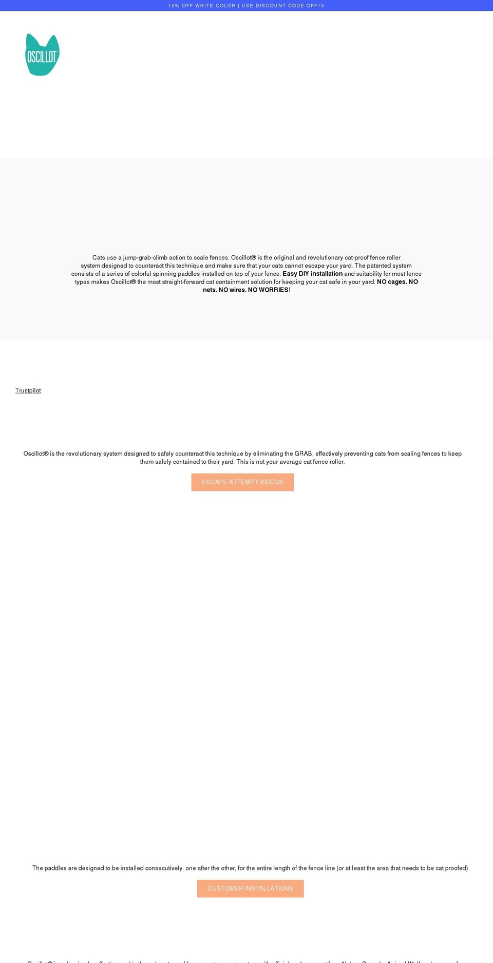 oscillotamerica.com shopify website screenshot