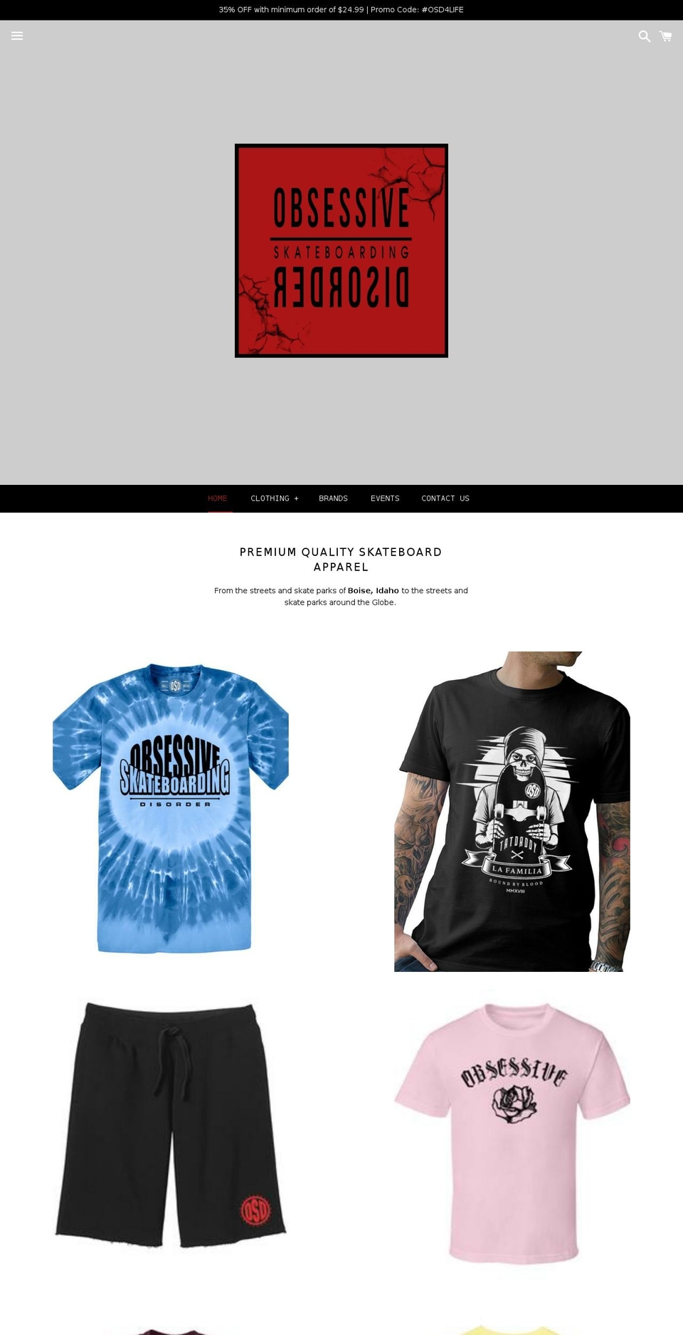osdbrand.com — Shopify storefront screenshot