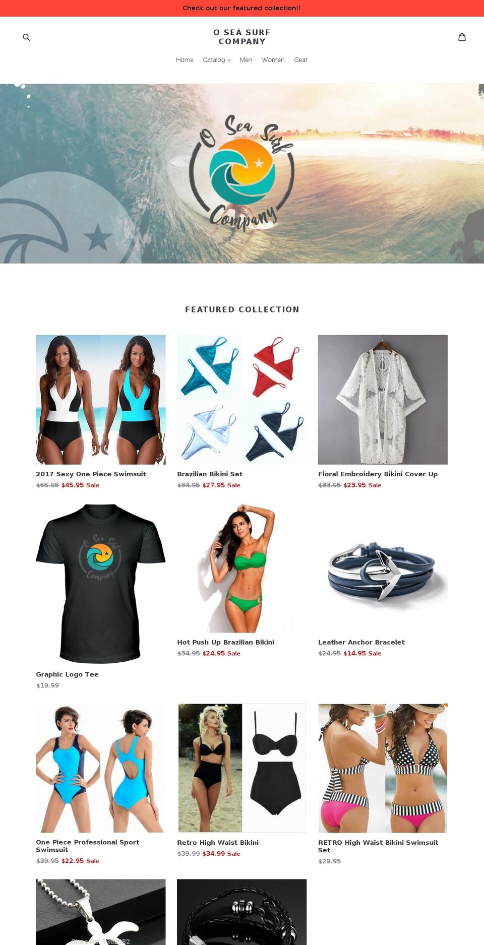 oseasurf.com — Shopify storefront screenshot