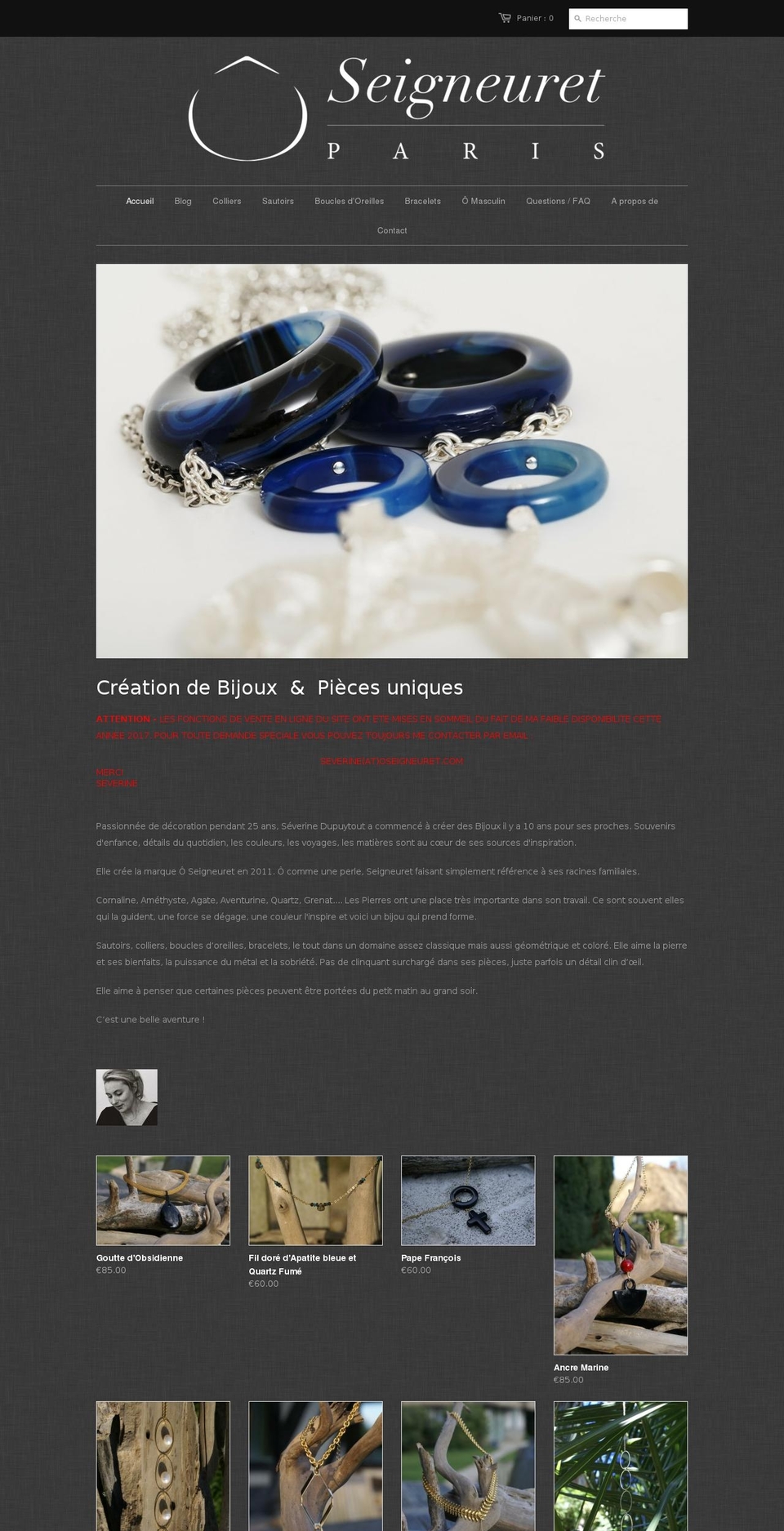 oseigneuret.com shopify website screenshot