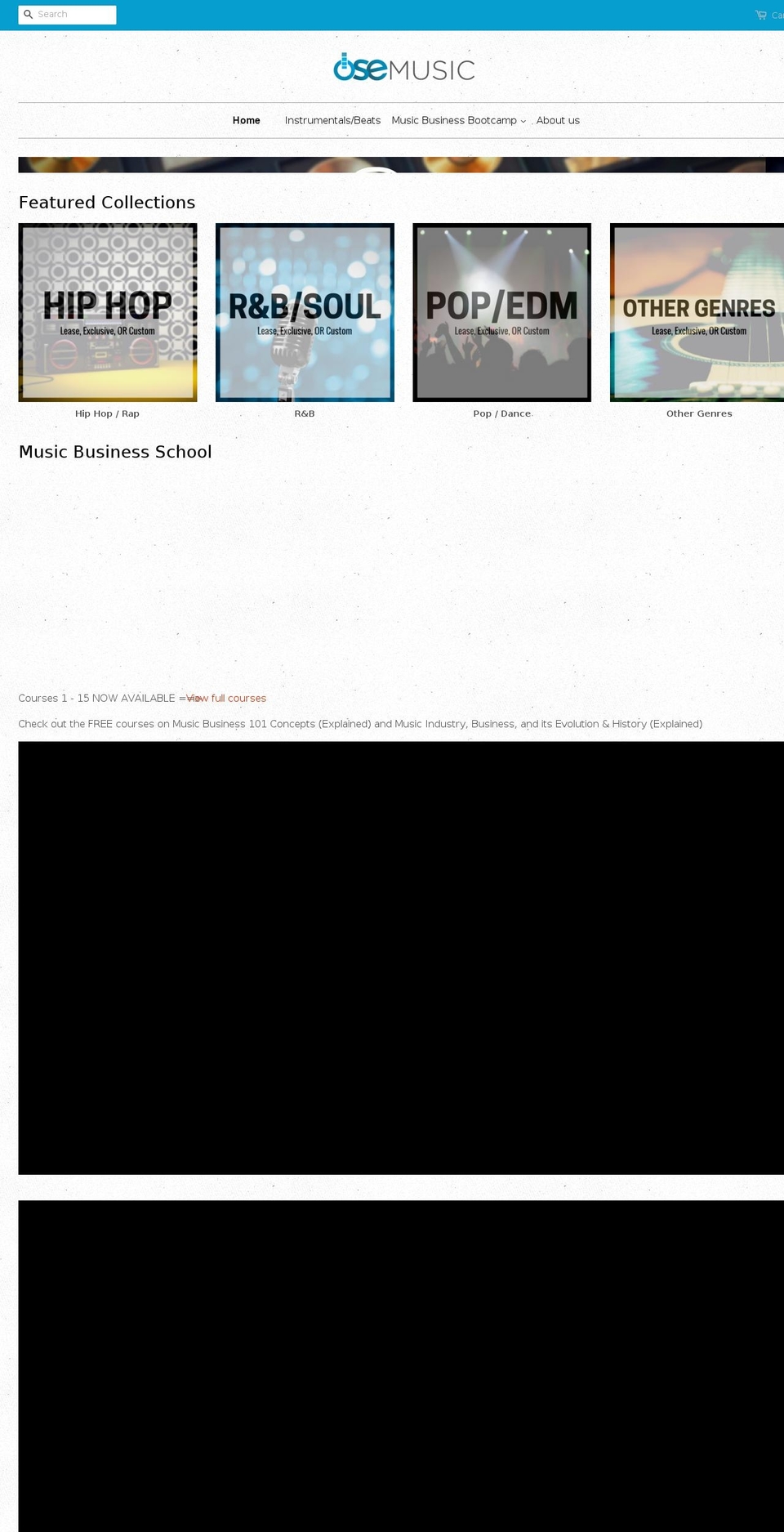 osemusic.com shopify website screenshot