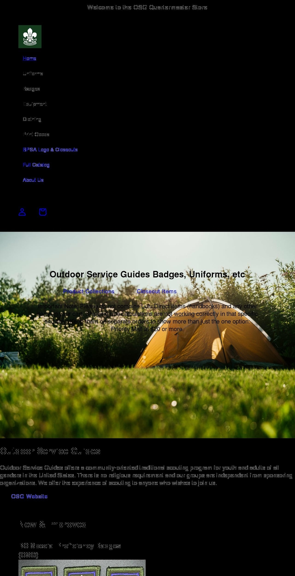 osg-qm.org shopify website screenshot