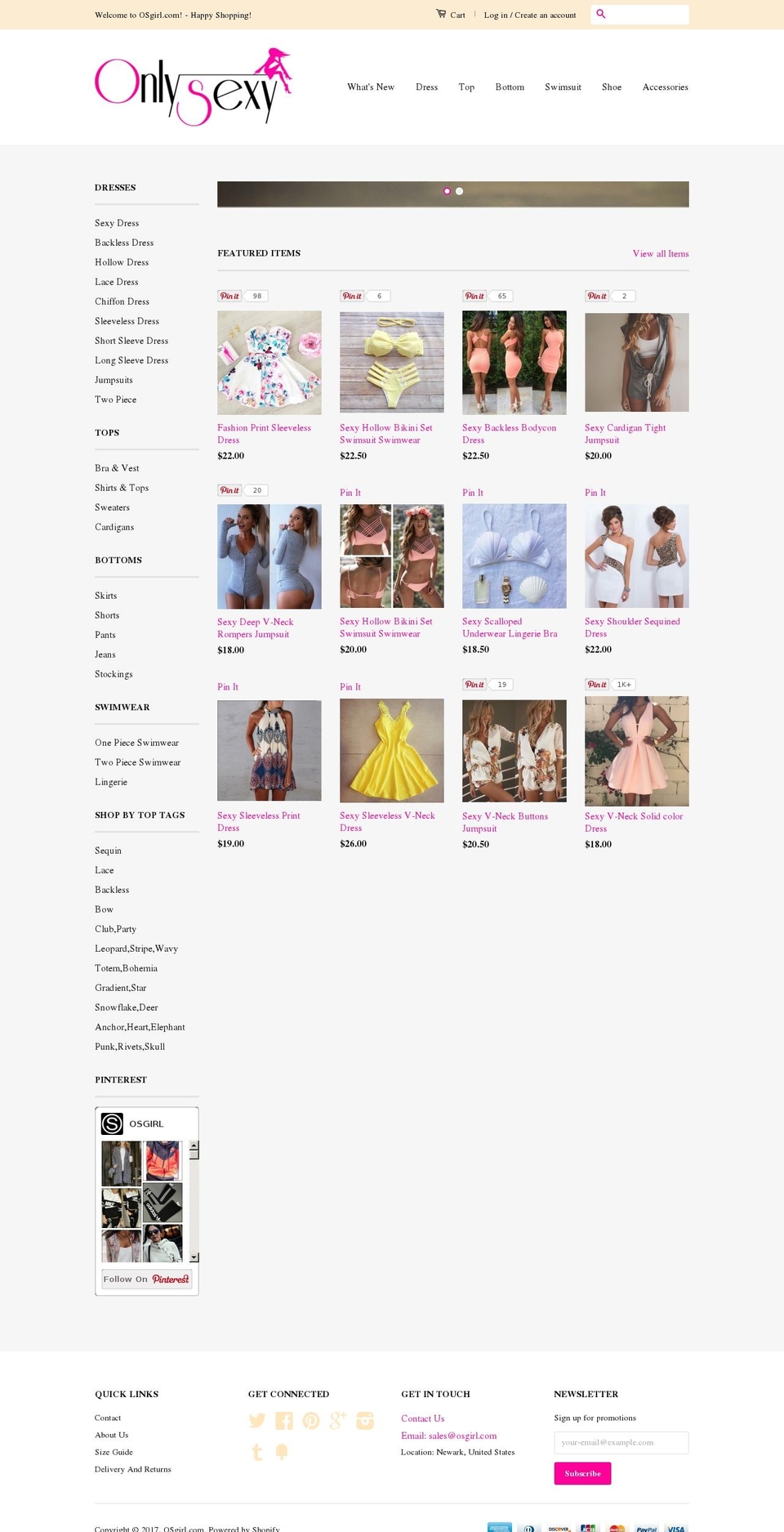 osgirl.com shopify website screenshot