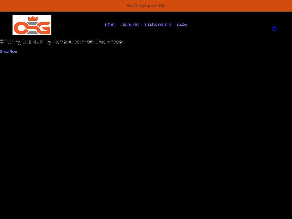 osgproducts.com shopify website screenshot