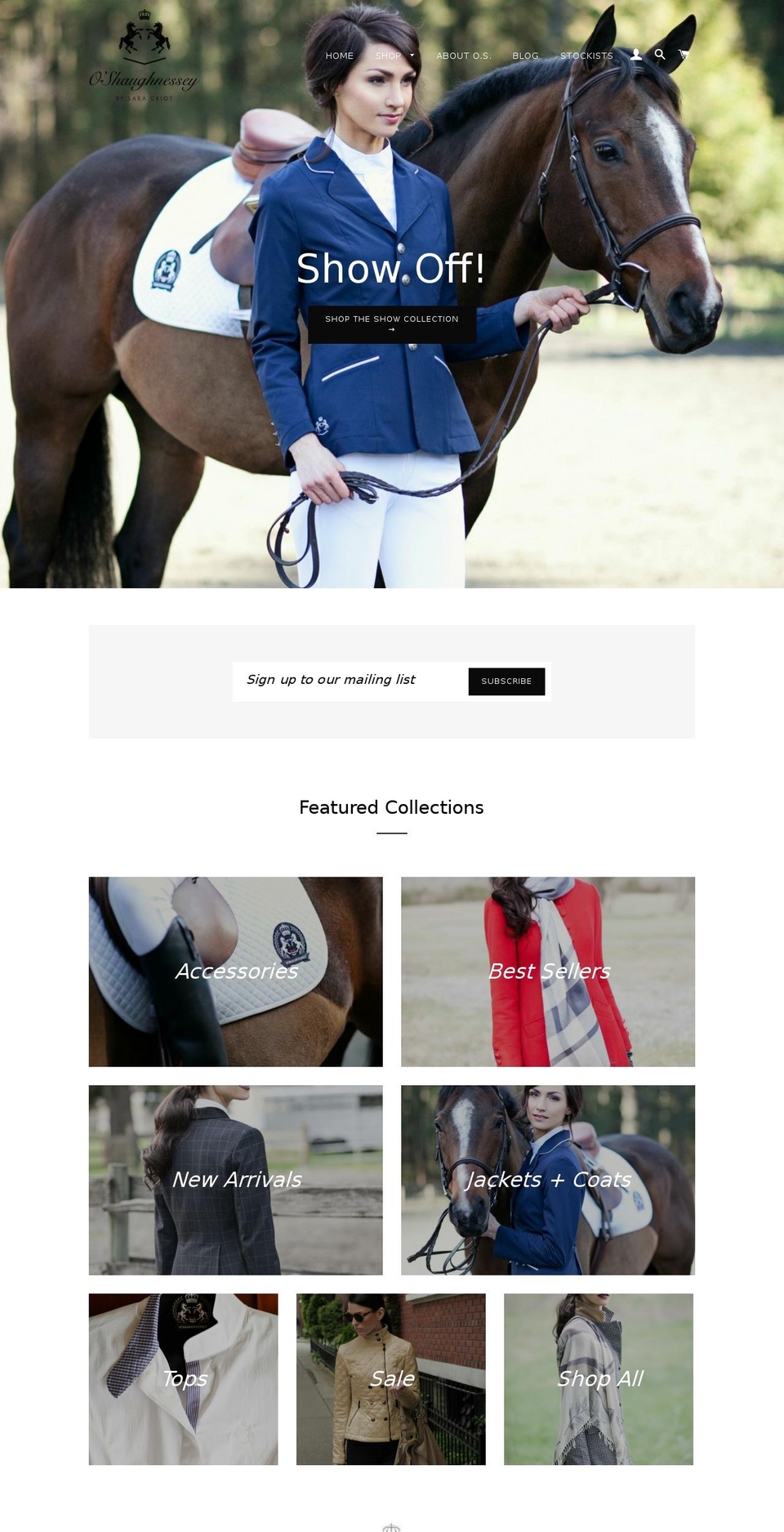 oshaughnesseyapparel.com shopify website screenshot