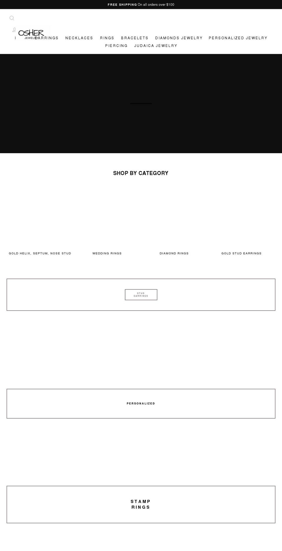 osher-jewelry.com shopify website screenshot